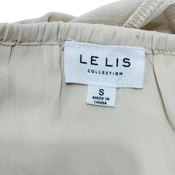 Le Lis Collection Bodysuit Women's Size S Beige Halter Top - Picture 6 of 8